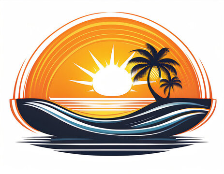 A logo for a Tanning Salon set against a white background.