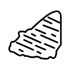 Vector black line icon for Sandstone