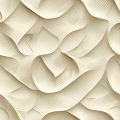 Minimalist Seamless Pattern with Sculptural Depth and Flowing Shapes