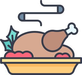 Roasted chicken icon