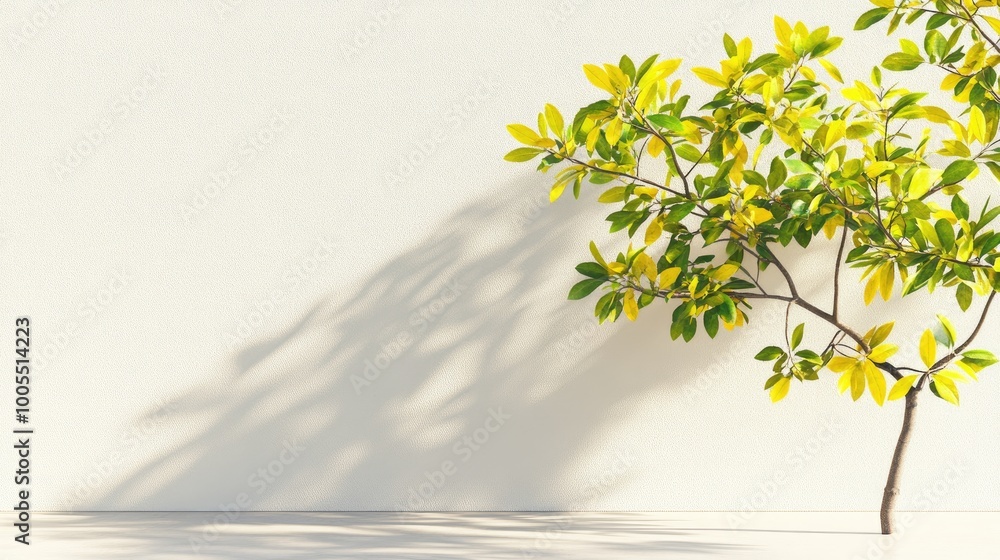 Poster neutral grey clean background with soft natural shadows for a simple and elegant look