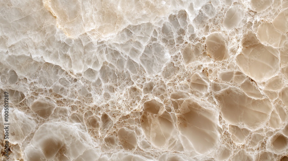 Poster Close-up of a translucent mineral surface with intricate patterns and textures.