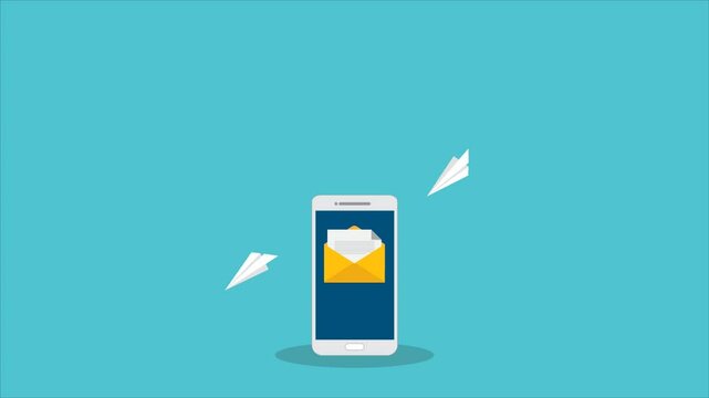 Newsletter. Video animation of email marketing. subscription to newsletter, news, offers, promotions. a letter and envelope. subscribe, submit. send by mail.	
