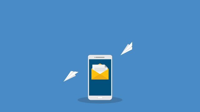 Newsletter. Video animation of email marketing. subscription to newsletter, news, offers, promotions. a letter and envelope. subscribe, submit. send by mail.	
