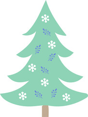 deco Christmas tree design illustration