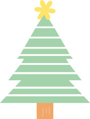 Fototapeta premium deco Christmas tree design illustration