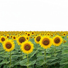 Obraz premium sunflowers on a white background