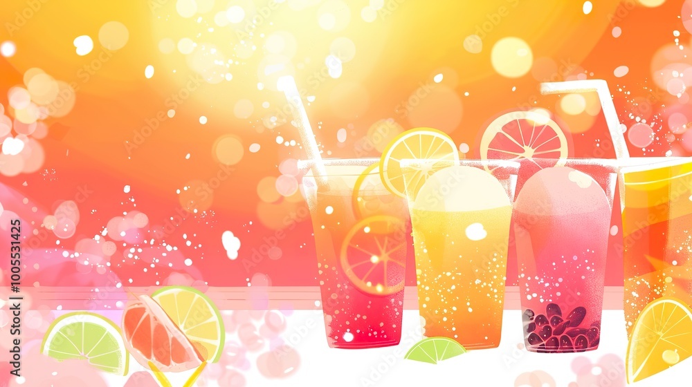 Poster Summer_Fresh_Beverage_Background