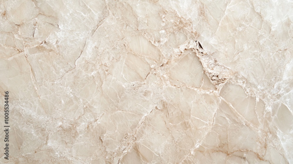 Aufkleber a close-up view of a light-colored marble surface with natural veining patterns.
