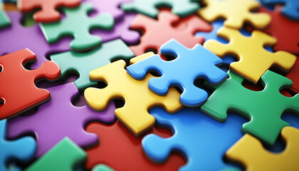 Fototapeta premium jigsaw puzzle pieces