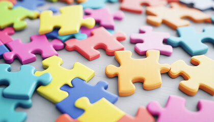 Fototapeta premium jigsaw puzzle pieces