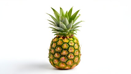 Fototapeta premium pineapple isolated on white background, a fresh pineapple 