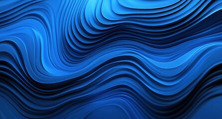 Abstract Blue Wavy Pattern