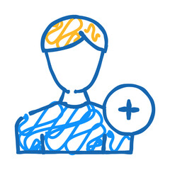 new usel male doodle icon sketch vector. new usel male sign. isolated symbol illustration