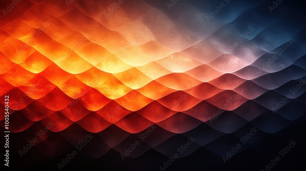 Poster dynamic waves of color create a mesmerizing abstract pattern reminiscent of fire and water under sof