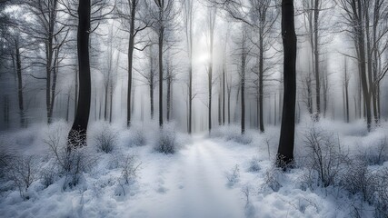 Obraz premium forest with winter