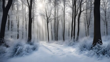 Obraz premium forest with winter
