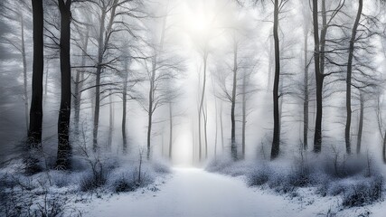 Obraz premium forest with winter