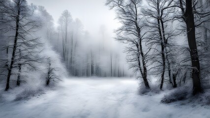 Obraz premium forest with winter