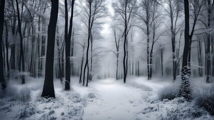 Obraz premium forest with winter