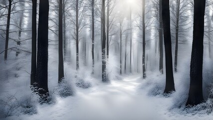 Obraz premium forest with winter