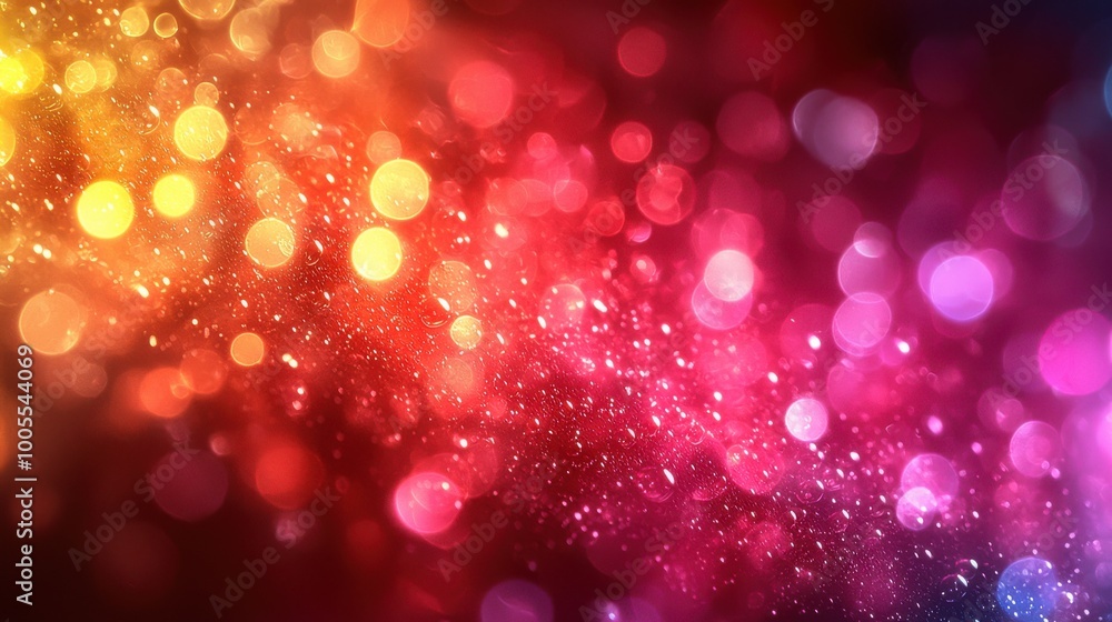Poster colorful bokeh background with vibrant patterns and sparkling lights creating a dreamy atmosphere du