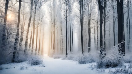 forest with winter