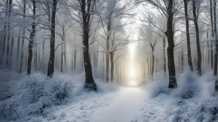 Obraz premium forest with winter