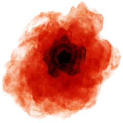 red watercolor flower