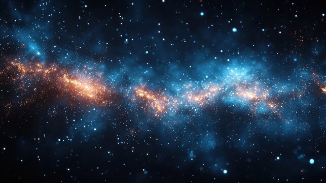 A vibrant galaxy swirling with bright stars and cosmic dust in the vastness of space, showcasing the beauty of the universe