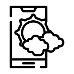 weather app Line Icon