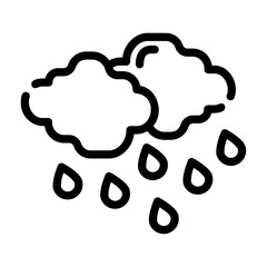 rain Line Icon