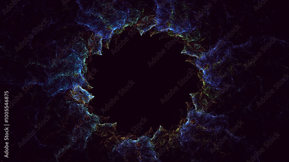 Poster 3d manual rendering abstract round light background. its not ai generatd illustration.