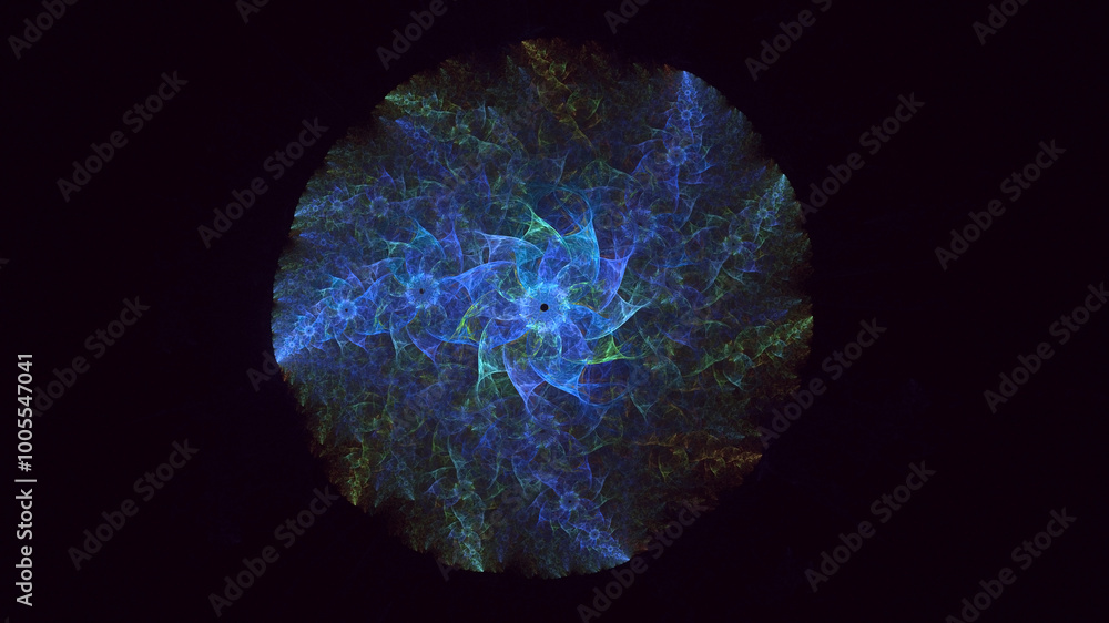 Poster 3d manual rendering abstract fractal light background. its not ai generatd illustration.