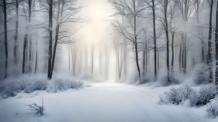 Naklejka premium forest with winter