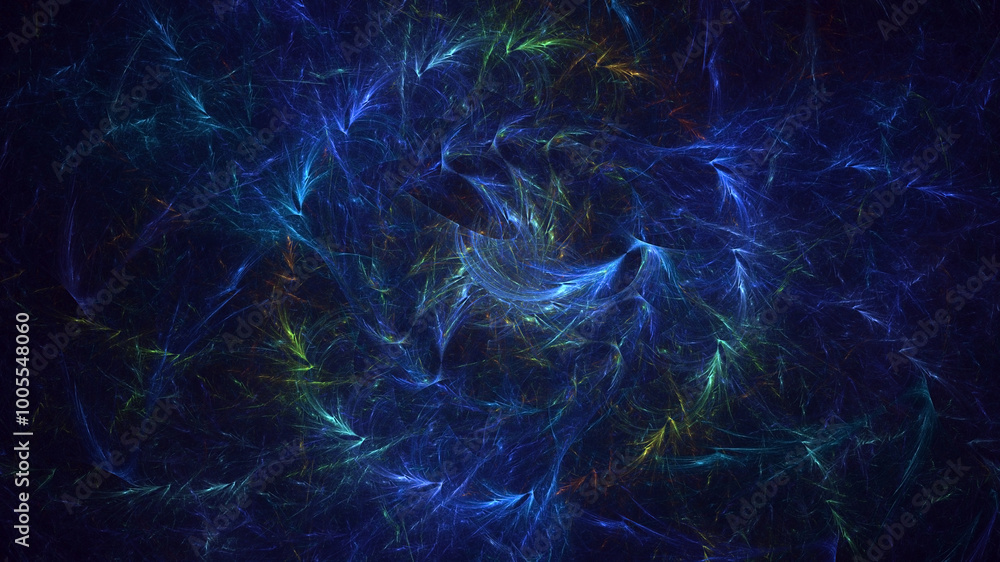 Poster 3d manual rendering abstract fractal light background. its not ai generatd illustration.