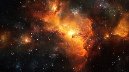 Obraz premium A Cosmic Landscape with Nebulas and Stars