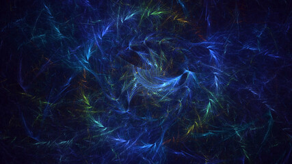 3D manual rendering abstract fractal light background. Its not AI Generatd illustration.