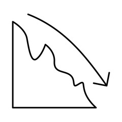 Chart Line Icon. Business Statistics, Diagrams and Graphs Icon Editable Stroke Vector Illustration