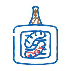 bratwurst sausage meat doodle icon sketch vector. bratwurst sausage meat sign. isolated symbol illustration