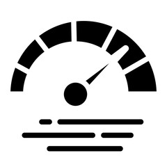 Speedometer, tachometer icon. Speedometer indicator icon.
