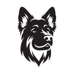 Majestic Saint Bernard Dog Vector Silhouette – Isolated on White Dog Silhouettes.