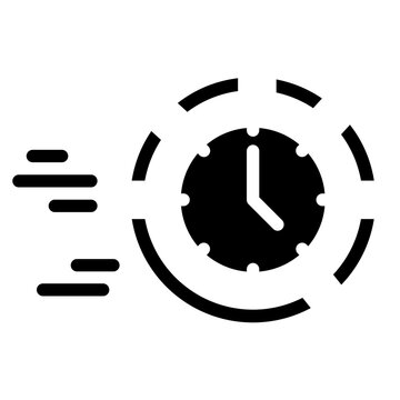 recommend clip art: Time speed icon. Solid icon vector illustration.