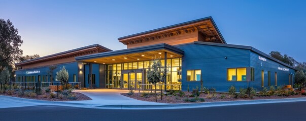 A sustainable veterinary clinic offering holistic pet care with organic remedies and a facility built using green construction methods