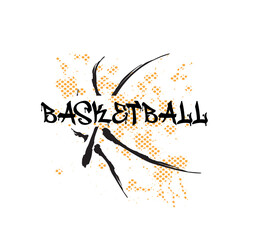 Basketball ball icon on white background	