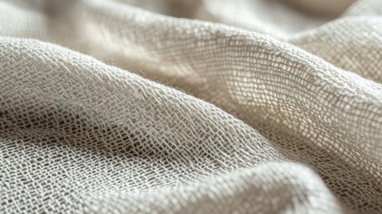 Natural fabric pattern captured in close-up, showcasing intricate details and the tactile quality of the textile on a clean white background for versatility.