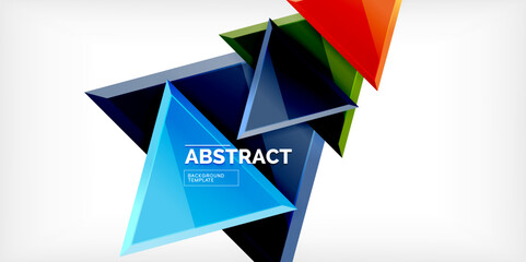 Triangle glass shapes geometric abstract background. Vector Illustration For Wallpaper, Banner, Background, Card, Book Illustration, landing page