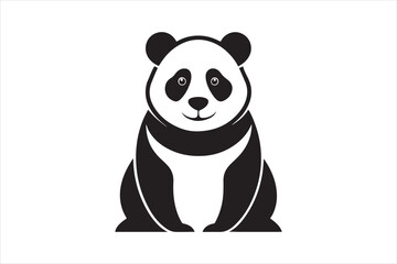 panda silhouette vector 