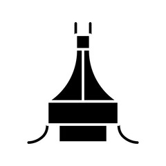 drilling rig glyph icon