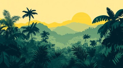 Animal silhouette flat Icons with illustration